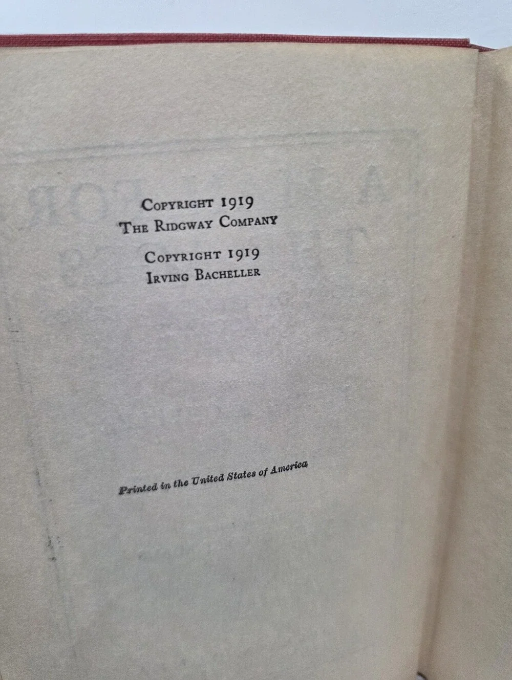 Two Antique historical novels by Irving Bacheller